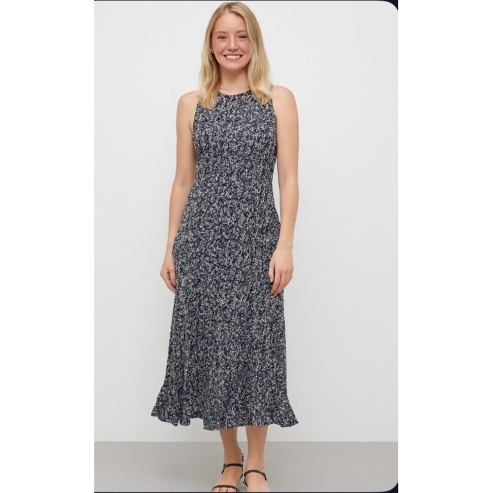 VTG E.D. Michaels Melanie Drucker Black Floral Midi Fit n Flare Dress Size 0